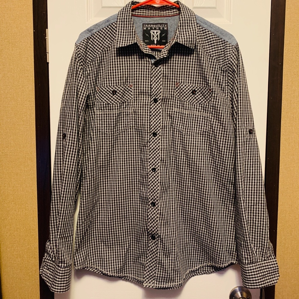 Men's Tranquility Mayhem button up shirt